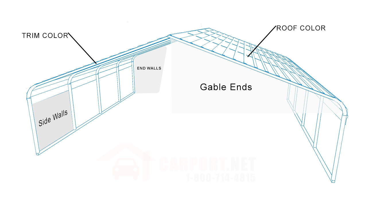 Color Options Diagram Carport